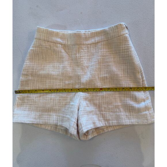 Abercrombie & Fitch Women's Tweed White Cream Lined Dress Shorts Sz XS - Picture 7 of 7